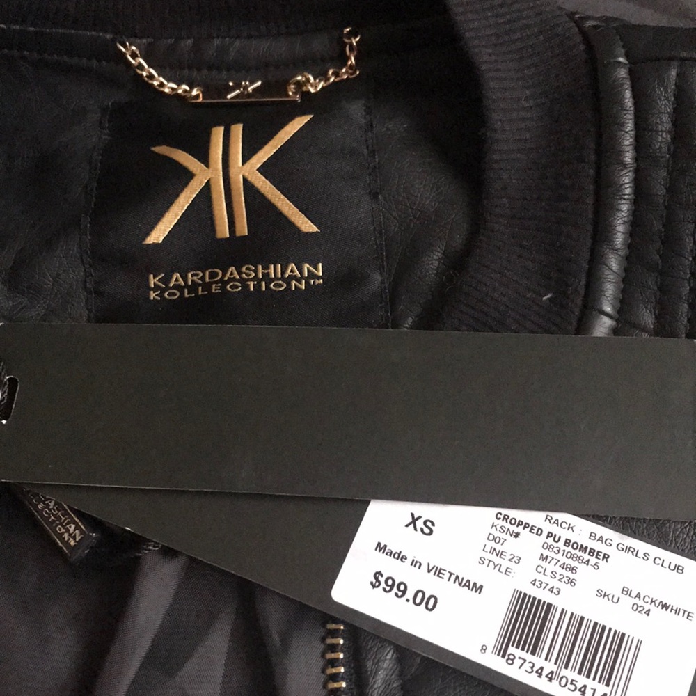 Black & White Kardashian Bomber Jacket